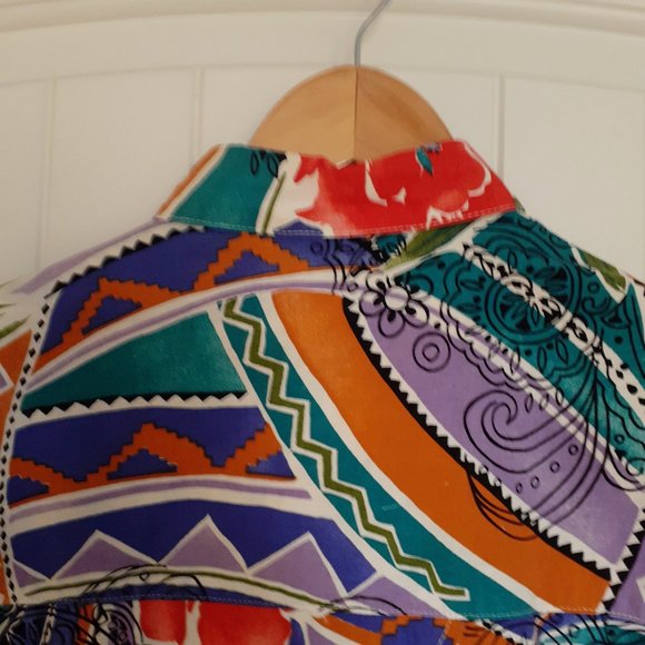 Vintage Frontier Series Faux Bolero Button Up Western Shirt Neck Cutout Size XL - Picture 7 of 13